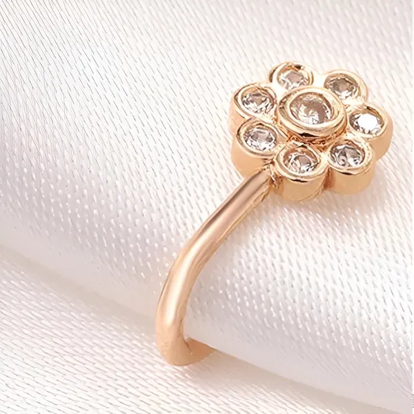 Gold_Plated_Floral_Non-Piercing_U-Shape_Nose_Pin_For_Women