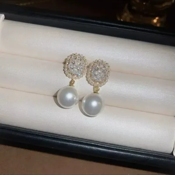 Purple_Pearl_Gold-Plated_Drop_Stud_Earrings_For_Women