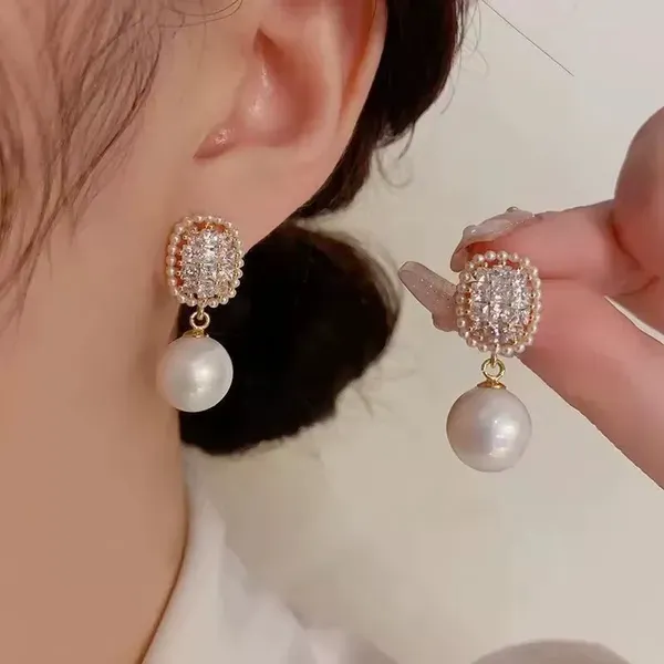 Purple_Pearl_Gold-Plated_Drop_Stud_Earrings_For_Women