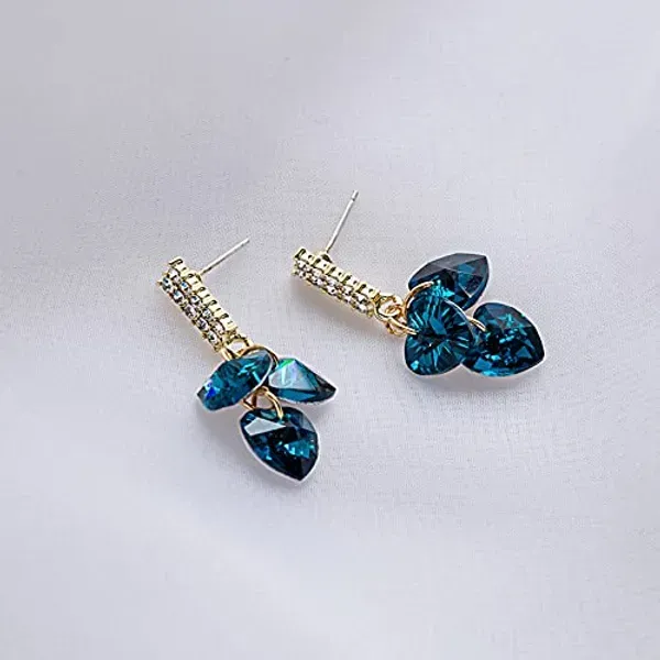 Blue_925_Silver_Stud_Earrings_For_Women
