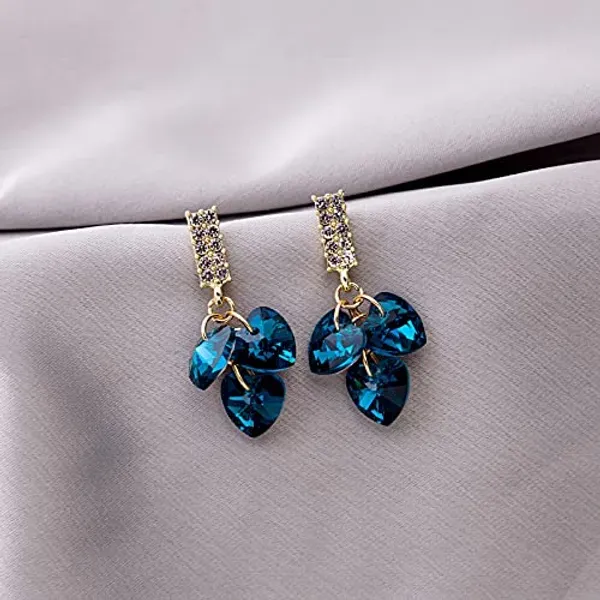 Blue_925_Silver_Stud_Earrings_For_Women
