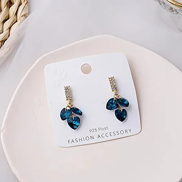 Blue_925_Silver_Stud_Earrings_For_Women