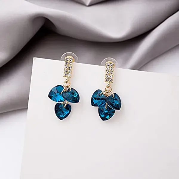 Blue_925_Silver_Stud_Earrings_For_Women