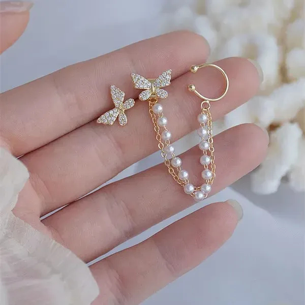 Gold_Plated_Crystal_Butterfly_Stud_Pearl_Beaded_Chain_Ear_Cuff_For_Women_-_Pack_of_3