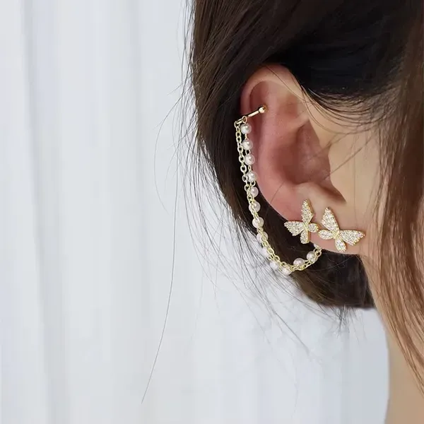 Gold_Plated_Crystal_Butterfly_Stud_Pearl_Beaded_Chain_Ear_Cuff_For_Women_-_Pack_of_3