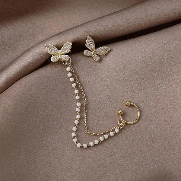 Gold_Plated_Crystal_Butterfly_Stud_Pearl_Beaded_Chain_Ear_Cuff_For_Women_-_Pack_of_3