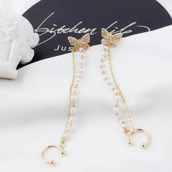 Gold_Plated_Crystal_Butterfly_Stud_Pearl_Beaded_Chain_Ear_Cuff_For_Women_-_Pack_of_3