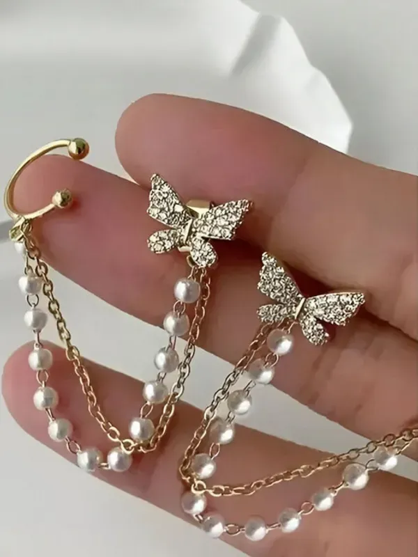 Gold_Plated_Crystal_Butterfly_Stud_Pearl_Beaded_Chain_Ear_Cuff_For_Women_-_Pack_of_3