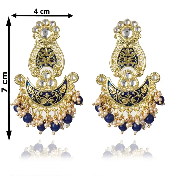 Blue_Brass_Earrings_For_Women