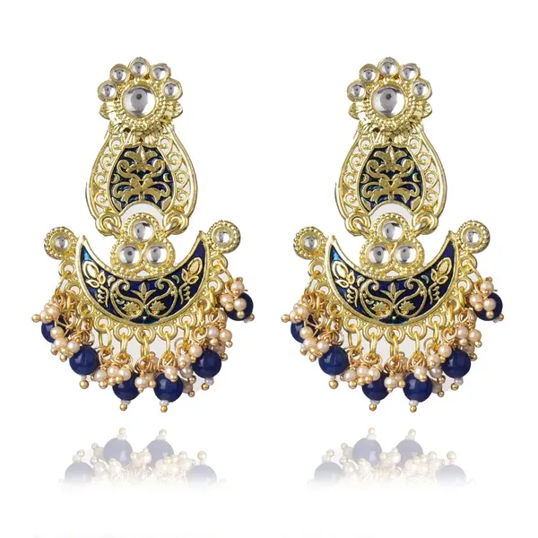 Blue_Brass_Earrings_For_Women
