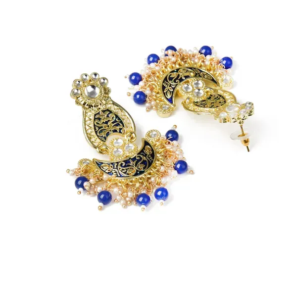 Blue_Brass_Earrings_For_Women