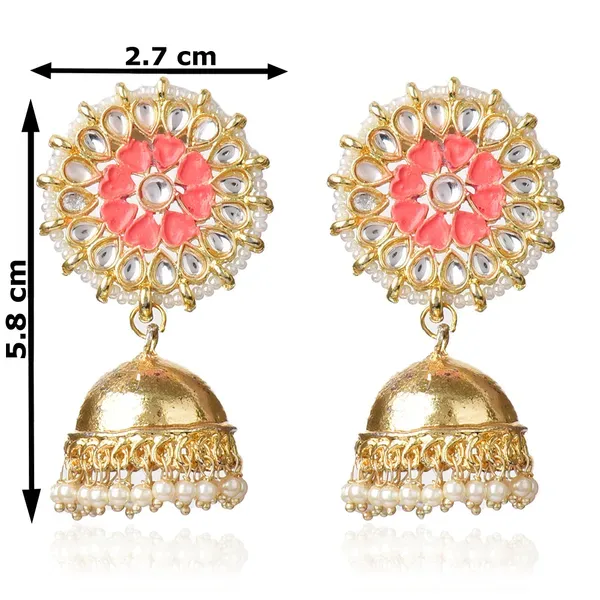 Pink_Brass_Earrings_For_Women