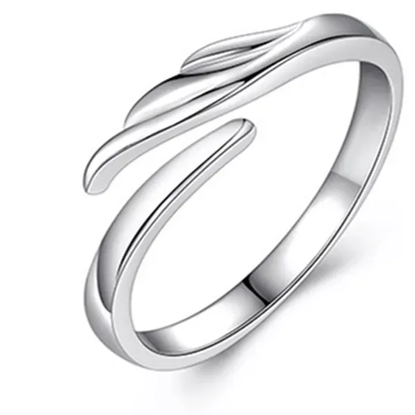 Silver_925_Sterling_Silver_Floral_Couple_Rings_For_Unisex