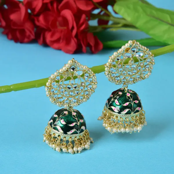 Blue_Brass_Earrings_For_Women