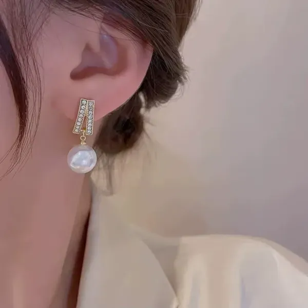 Gold_Plated_Metal_Pink_Crystal_Cushion_Drop_Earrings_For_Women