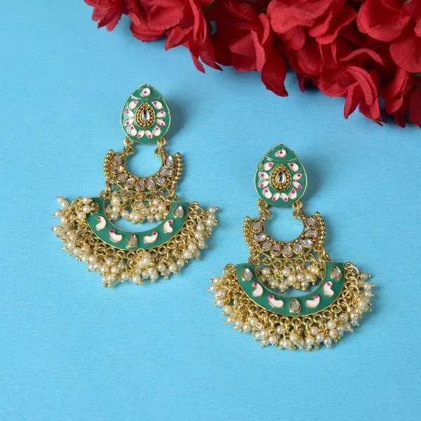 Pearl_Brass_Stud_Earrings_For_Women