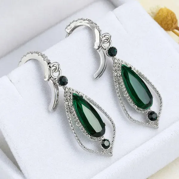 Green_925_Silver_Earrings_For_Women
