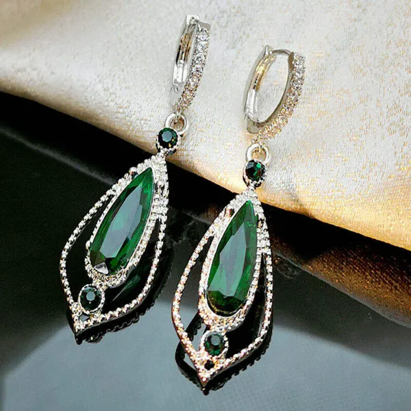 Green_925_Silver_Earrings_For_Women
