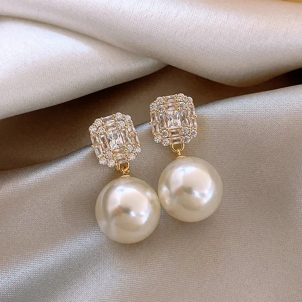 Pearl_Gold_Plated_Cubic_Zirconia_Square_Stud_Drop_Earrings_For_Women