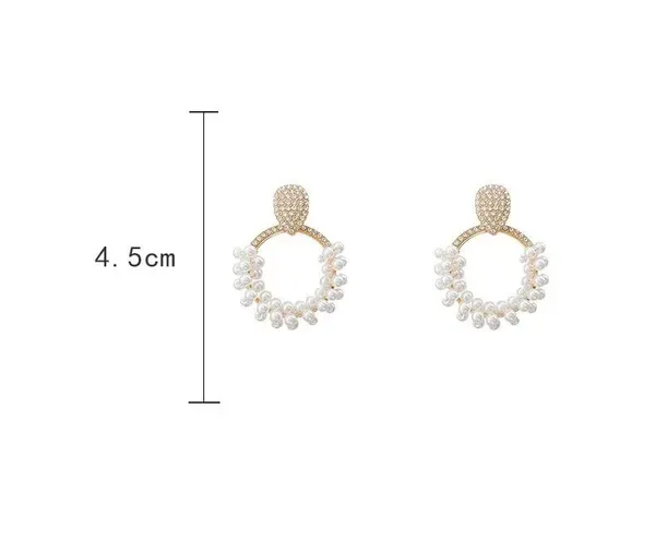 White_&_Golden_925_Silver_Earrings_For_Women