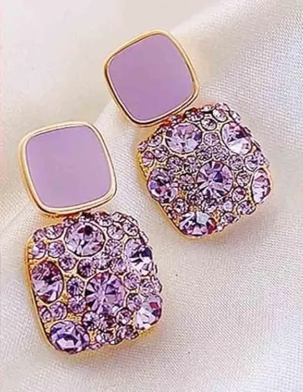 Purple_Crystal_Pave_Square_Drop_Earrings_For_Women