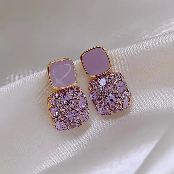 Purple_Crystal_Pave_Square_Drop_Earrings_For_Women