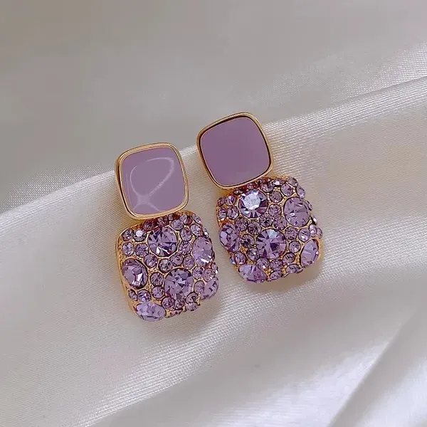 Purple_Crystal_Pave_Square_Drop_Earrings_For_Women