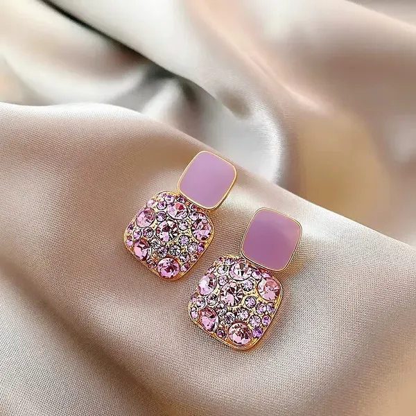 Purple_Crystal_Pave_Square_Drop_Earrings_For_Women