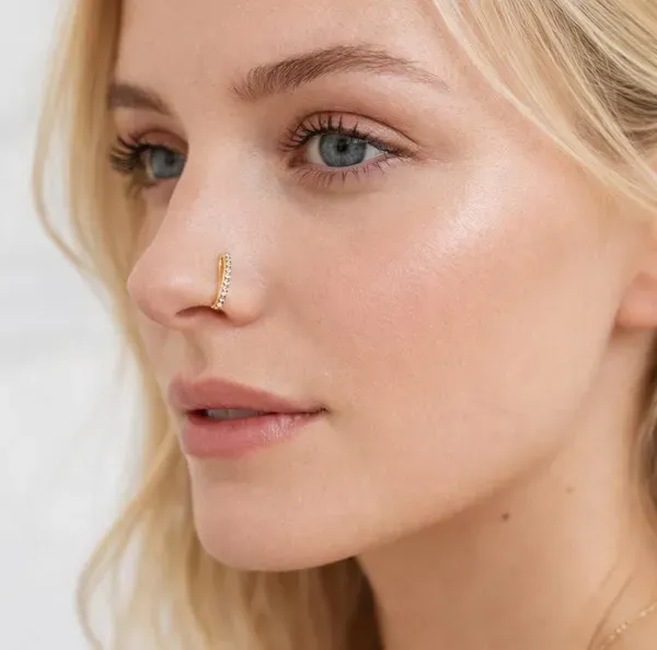 Gold_Plated_Metal_Hook_Style_Non-Piercing_Nose_Pin_For_Women