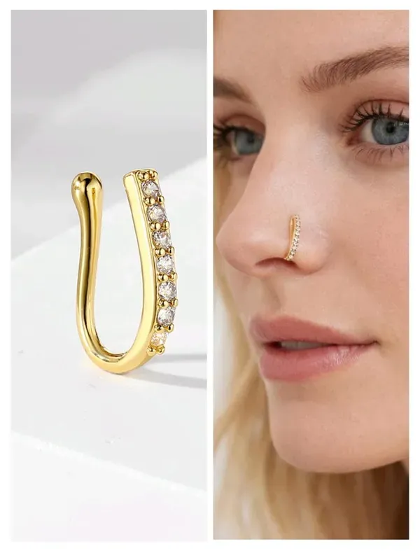 Gold_Plated_Metal_Hook_Style_Non-Piercing_Nose_Pin_For_Women