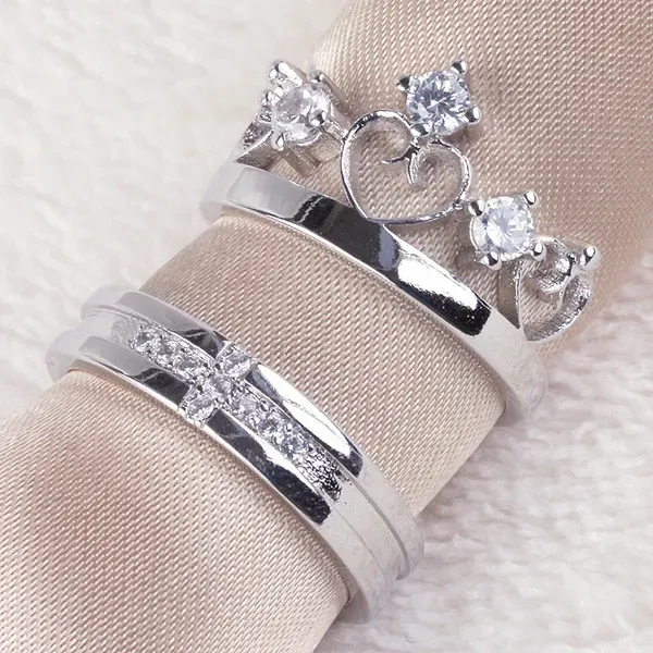 Silver_Brass_Adjustable_Couple_Rings_For_Unisex