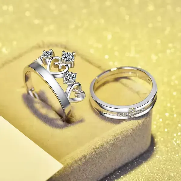 Silver_Brass_Adjustable_Couple_Rings_For_Unisex