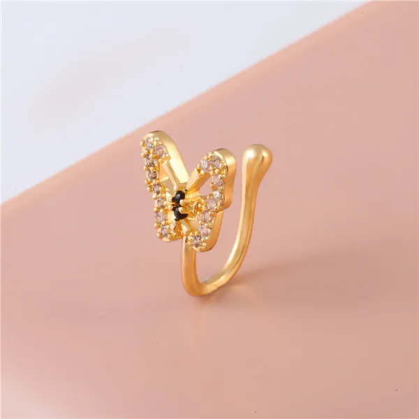 Gold_Plated_Butterfly_Non-Piercing_Nose_Pin_For_Women