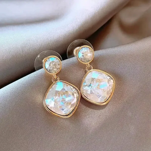 Gold_Tone_Aurora_Borealis_Crystal_Square_Drop_Earrings_For_Women