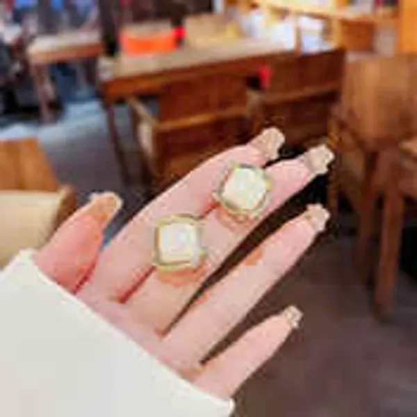 Opalescent_Stone_Gold_Tone_Square_Stud_Earrings_For_Women