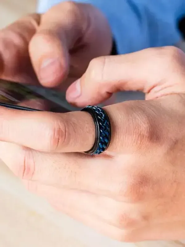 Black_&_Blue_Stainless_Steel_Ring_For_Men