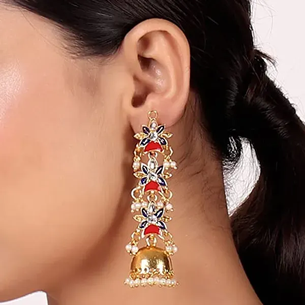 Multicolor_Brass_Earrings_For_Women