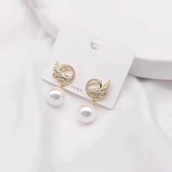 Gold_Pearl_Cubic_Zirconia_Wing_Drop_Earrings_For_Women