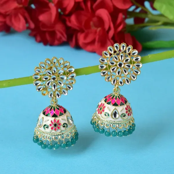 Multicolor_Brass_Stud_Earrings_For_Women