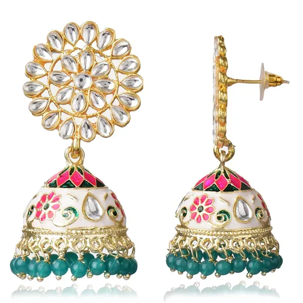 Multicolor_Brass_Stud_Earrings_For_Women