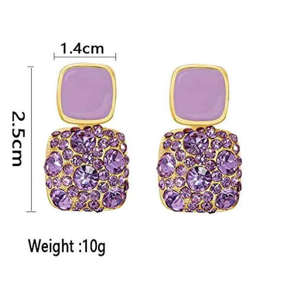 Purple_925_Silver_Stud_Earrings_For_Women