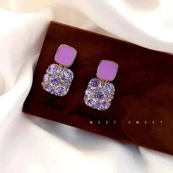 Purple_925_Silver_Stud_Earrings_For_Women