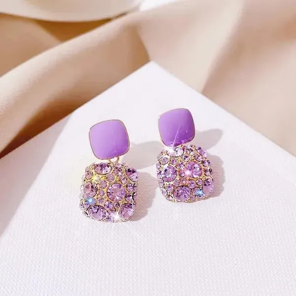 Purple_925_Silver_Stud_Earrings_For_Women