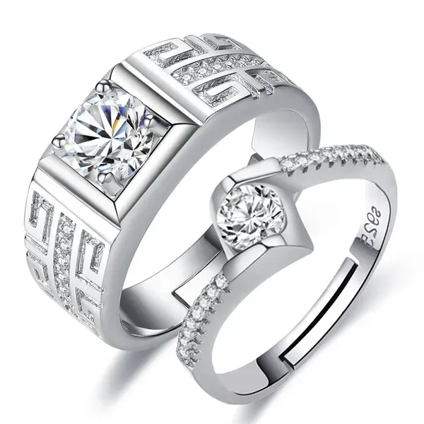 Rose_Gold_925_Sterling_Silver_Couple_Rings_For_Unisex
