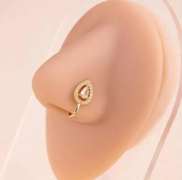 Gold_Plated_Metal_Crescent_Non-Piercing_Drop_Nose_Pin_For_Women