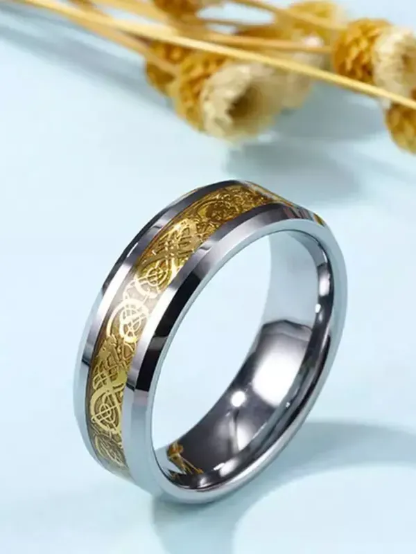 Silver_&_Golden_Stainless_Steel_Ring_For_Unisex