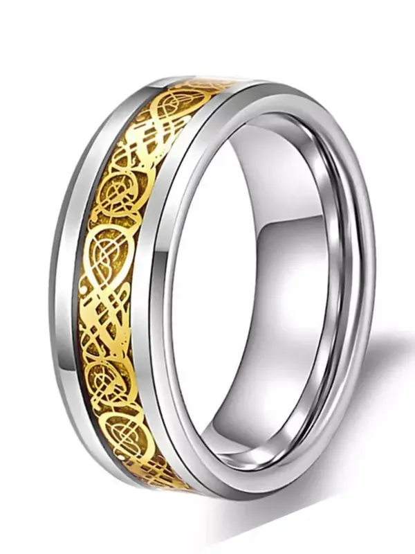 Silver_&_Golden_Stainless_Steel_Ring_For_Unisex