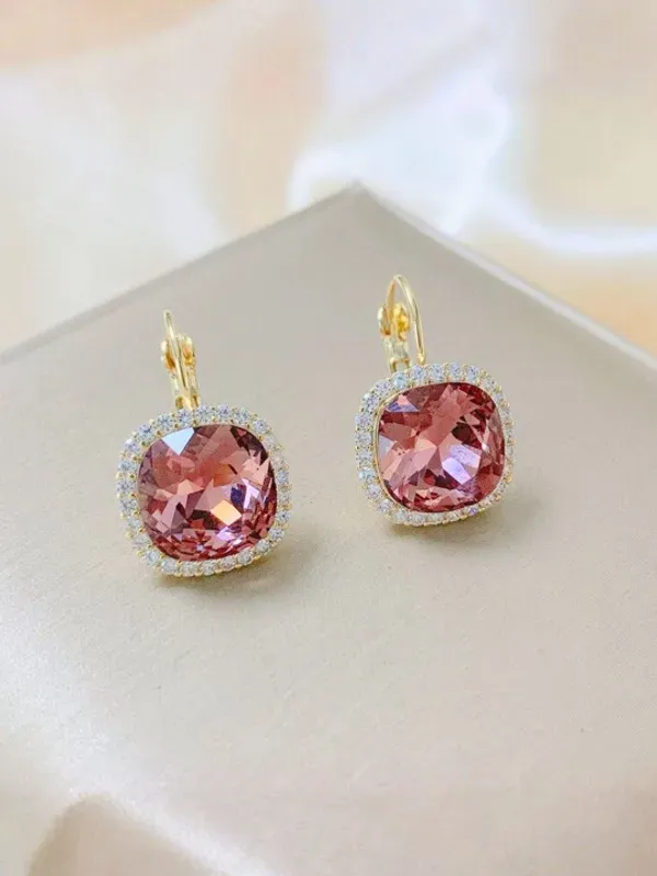 Crystal_Rhinestone_Halo_Lever-Back_Drop_Earrings_For_Women