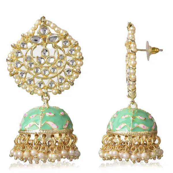 Parrot_Green_Brass_Earrings_For_Women