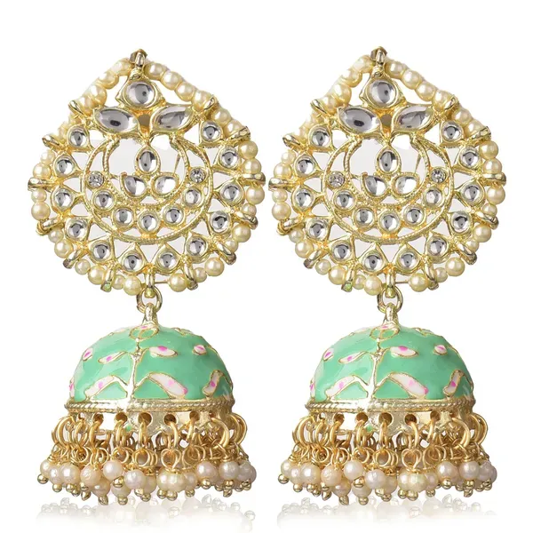 Parrot_Green_Brass_Earrings_For_Women